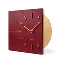 Inspired Nelson Style Red and Gold Mid Century Modern Wall Clock, Battery Operated