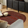Keepsake KS43 Burgundy Oval - Braided Area Rug, Home Decor, Floor Mat or Bedroom Rug - Easy Care, Ideal for
