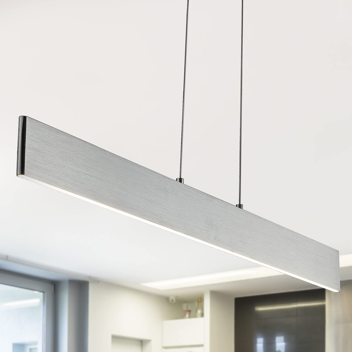 Draper 1-Light LED Linear Pendant 40", Brushed Aluminum