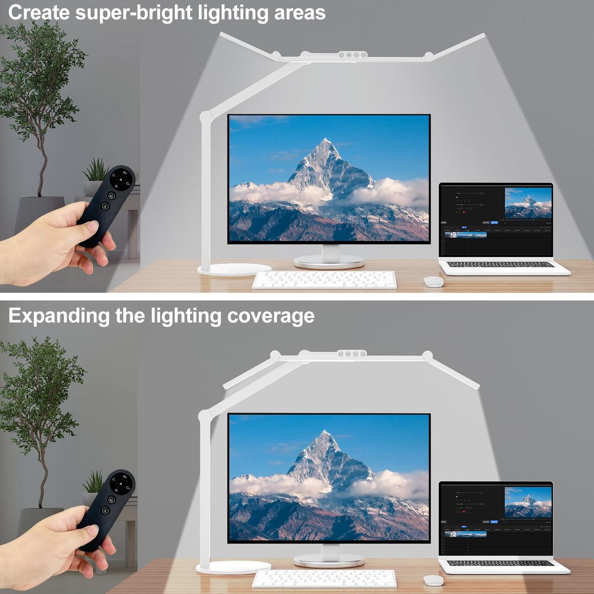 Architect Desk Lamp, 24W Adjustable Led Desk Light with Remote, 1500LM Bright Dimmable Computer Table Light