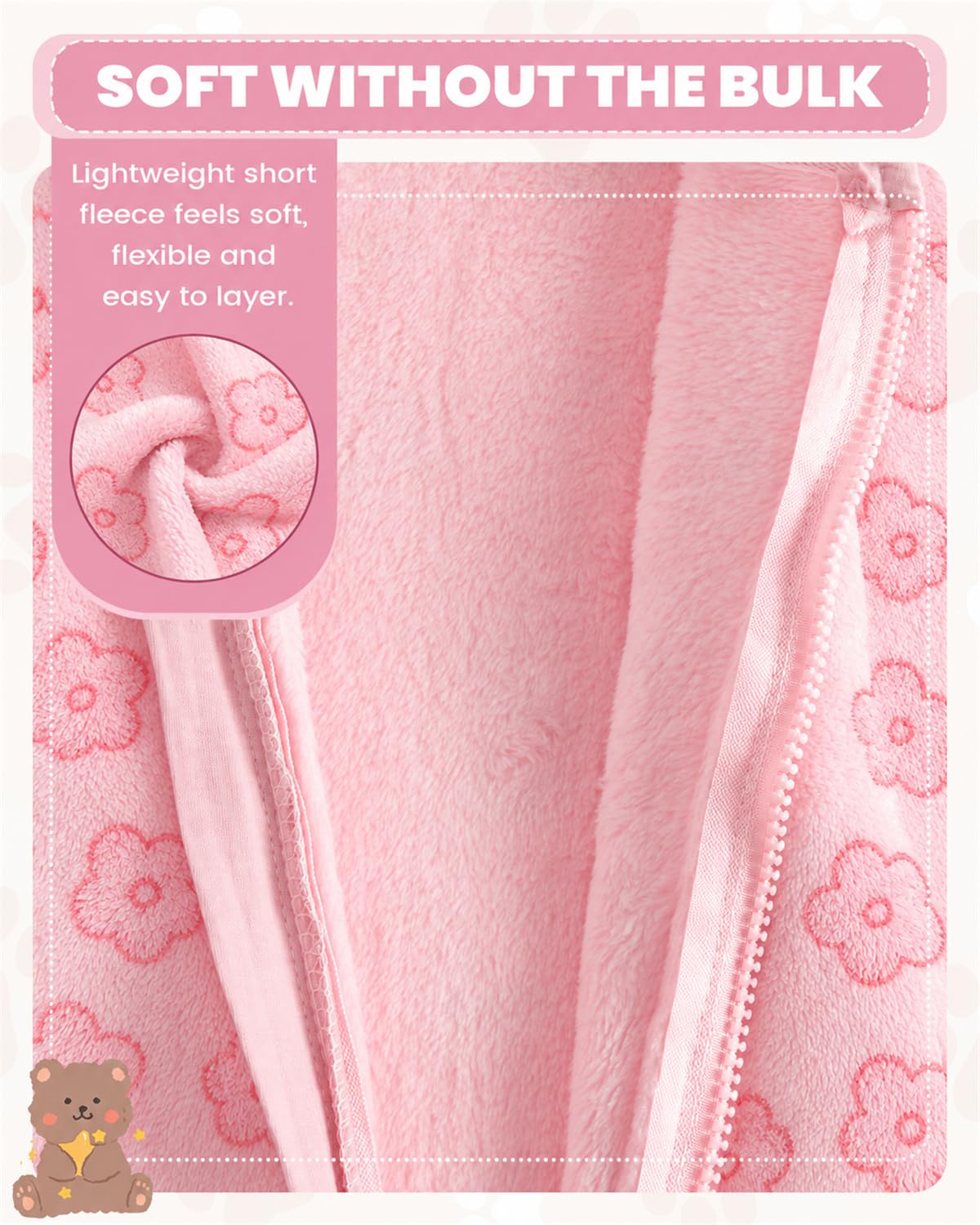 Baby Snowsuit Fleece Romper Newborn Bear Outfit Flower
