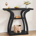 3-Tier Farmhouse Console Table 31.5", Black