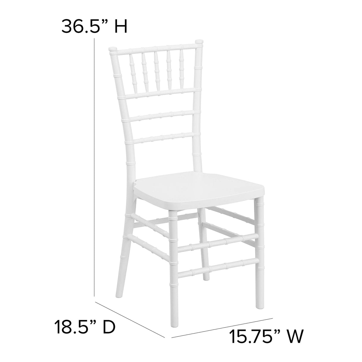 Matte White Resin Chiavari Chair