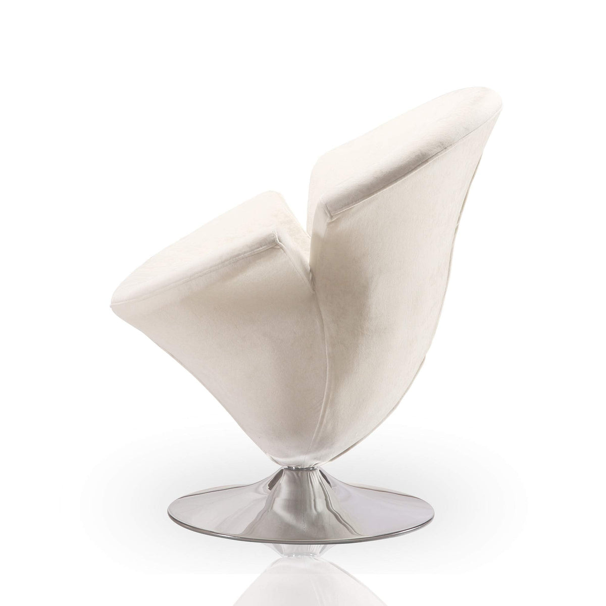 Inspired Saarinen Style Tulip Swivel Accent Chair Set of 2 with 360° Turn, Modern Flower Inspired Design, Soft Velvet Upholstery, Polished