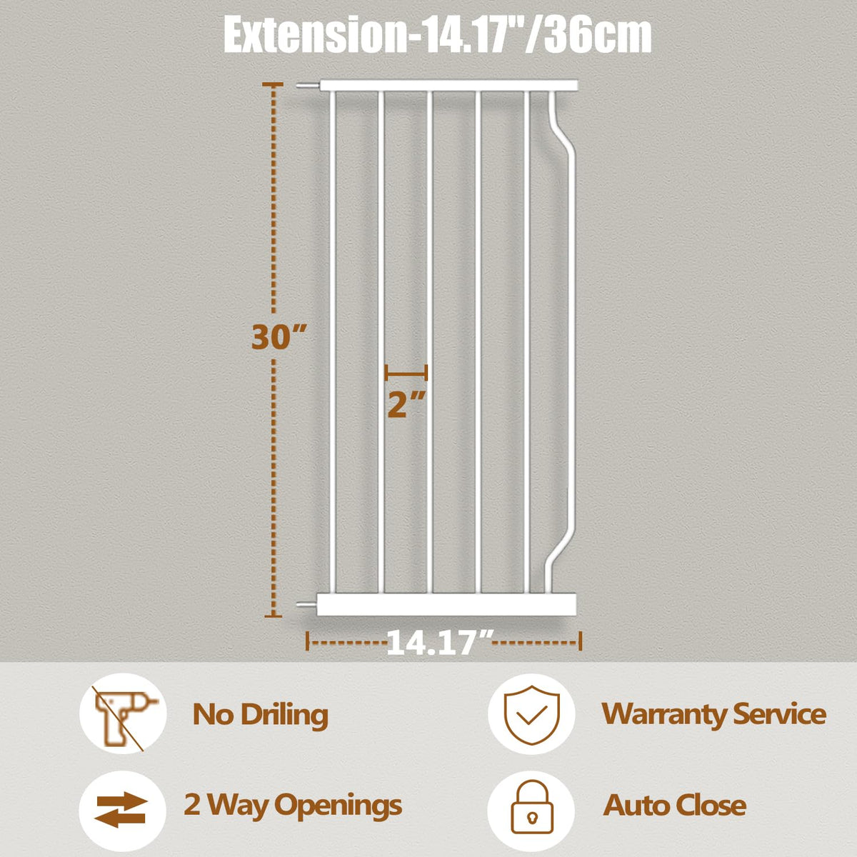 Walk Through Baby Gate Auto Close White Child Safety Gates Extension