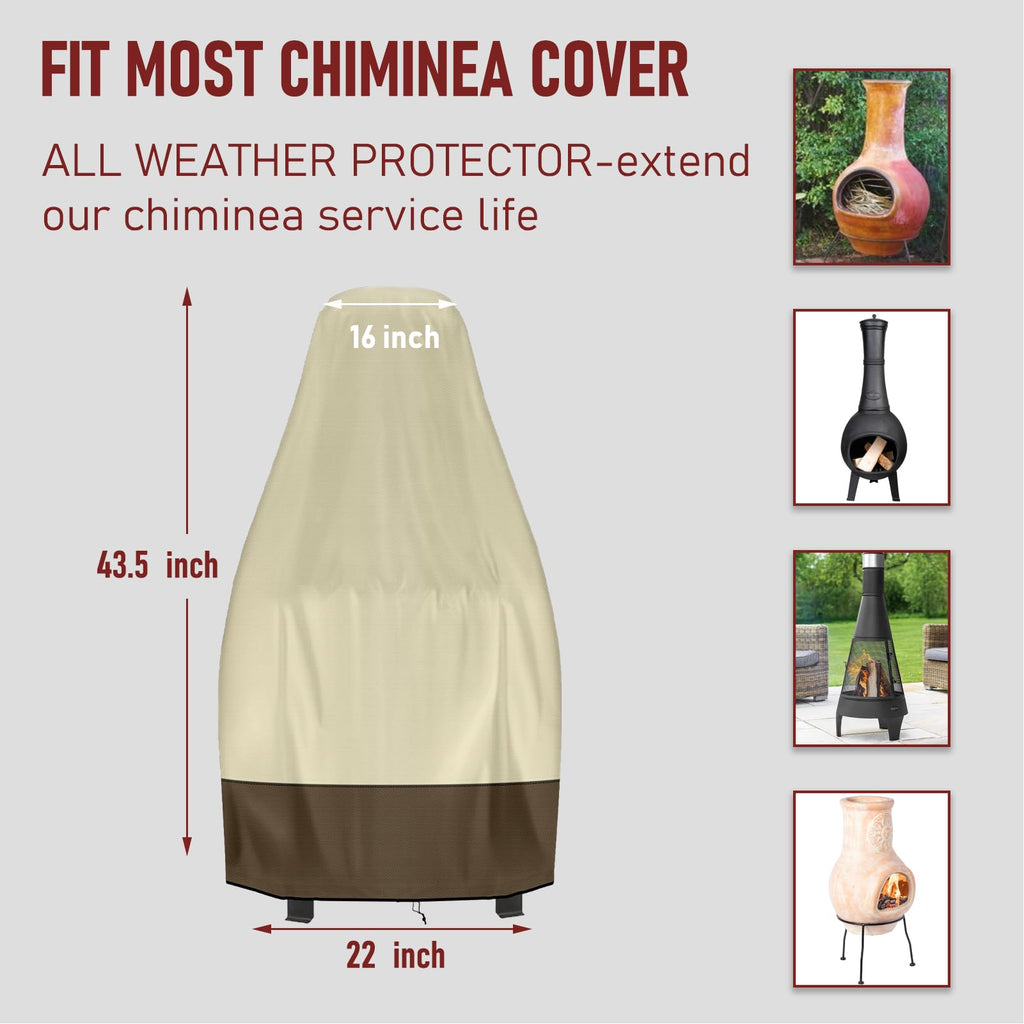 Chiminea Cover Outdoor Waterproof Chiminea Fire Pit Cover Heavy Duty Durable Chiminea Protection Cover with