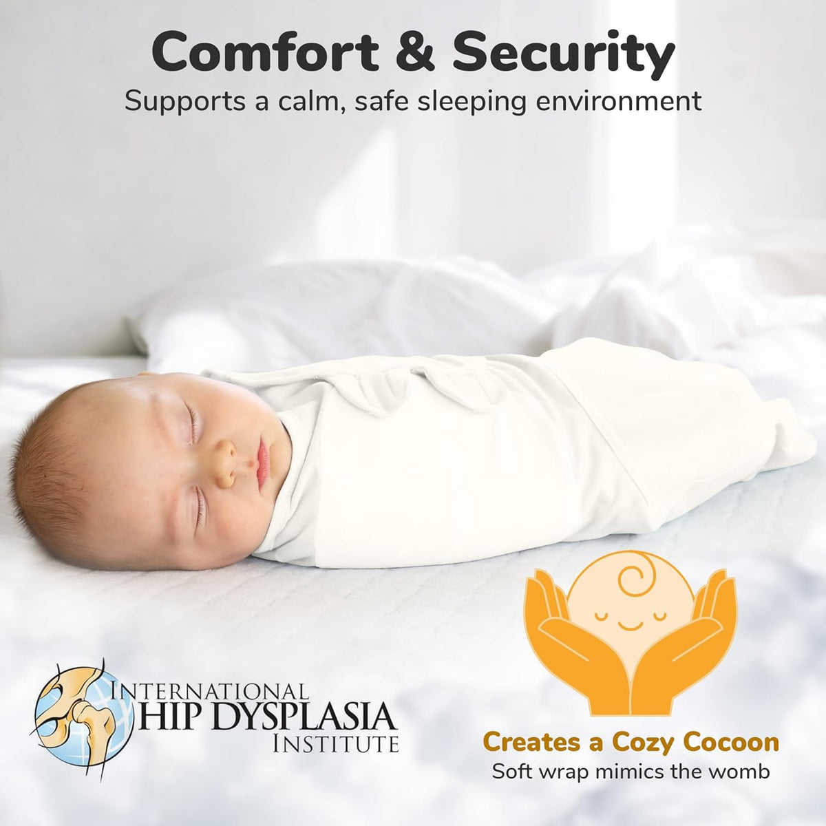 Organic Cotton Baby Swaddle Blanket, Swaddle Sack, Swaddler 7-14 lb