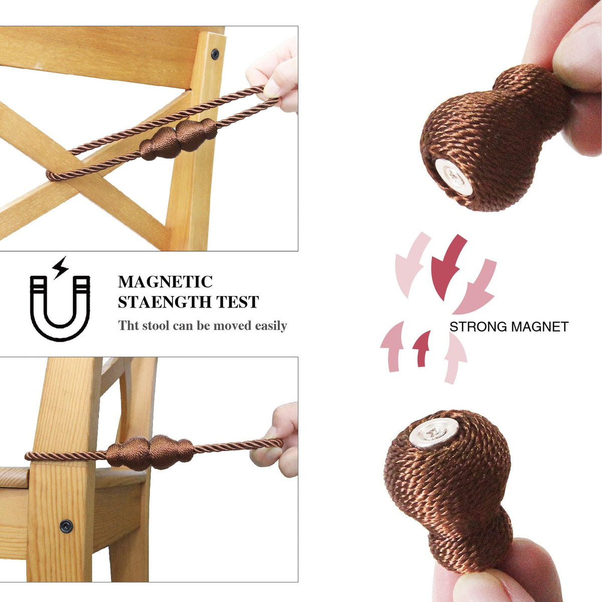 Magnetic Curtain Tiebacks Decorative Curtain Holders for Drapes