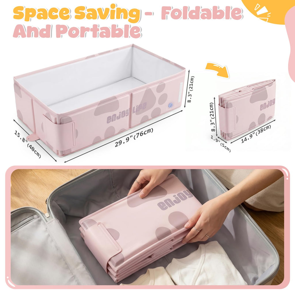 Travel Toddler Bathtub with Side Drain Plug