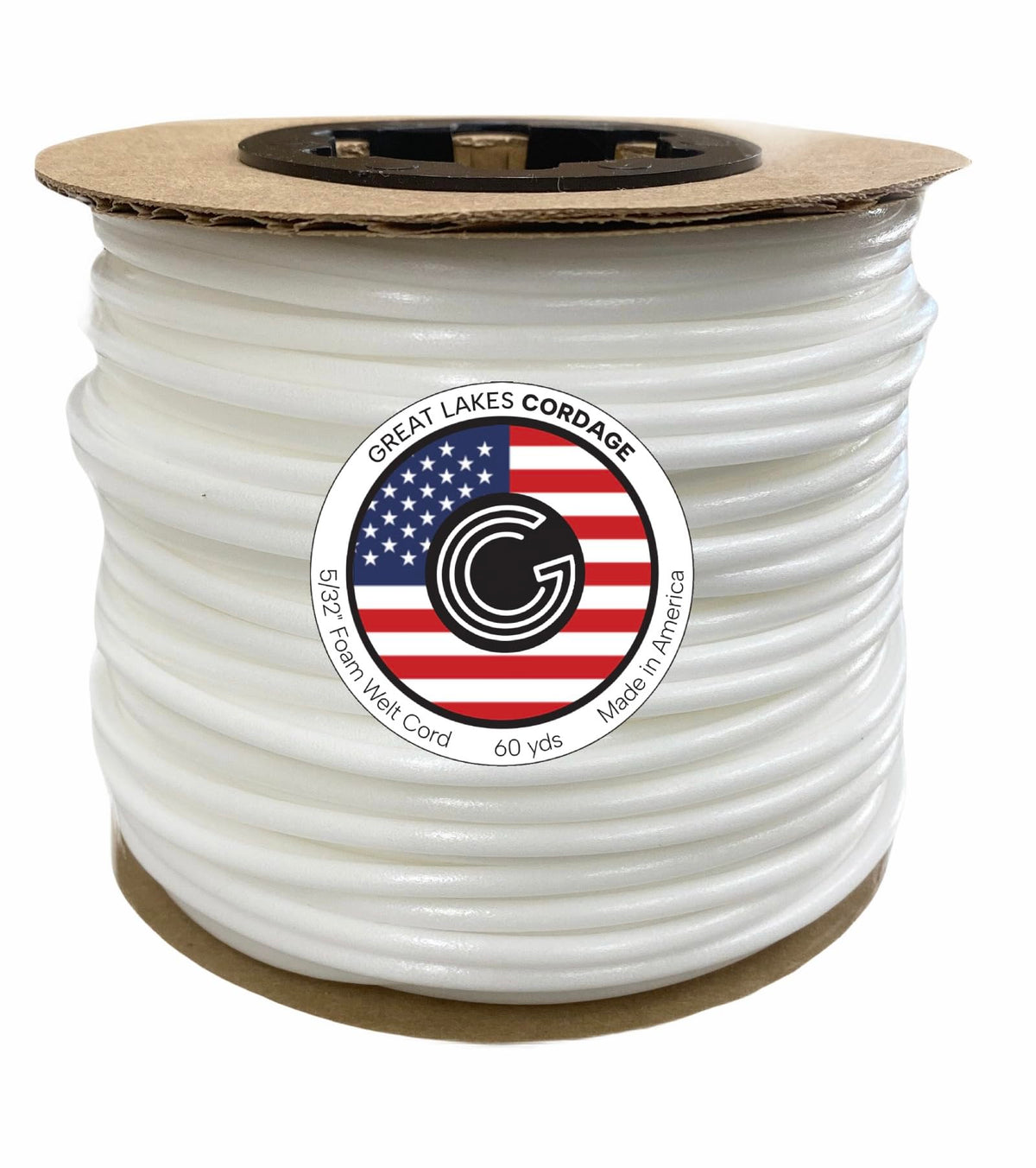 5/32" Upholstery Firm Plastic Foam Welt Cord Piping (60 yds)