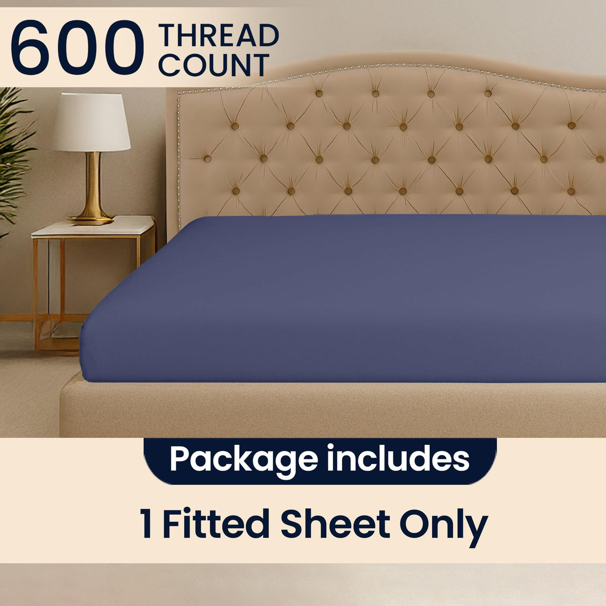 108′′W × 80′′L 1Pc Short Alaskan King Fitted Sheet Only 100% Egyptian Cotton - 600 TC Fits 15" Deep Pocket - Soft