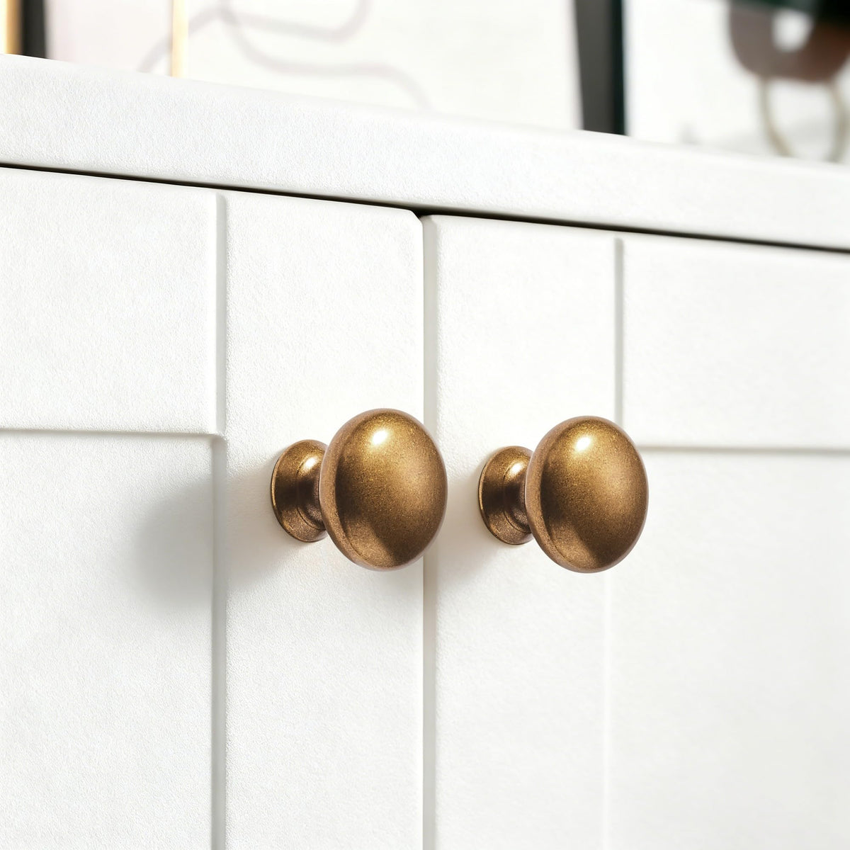 10 Pack Cabinet Knob- Antique Brass Furniture Hardware Handles Cabinets Bedroom Dresser Wardrobe Cabinet Pulls