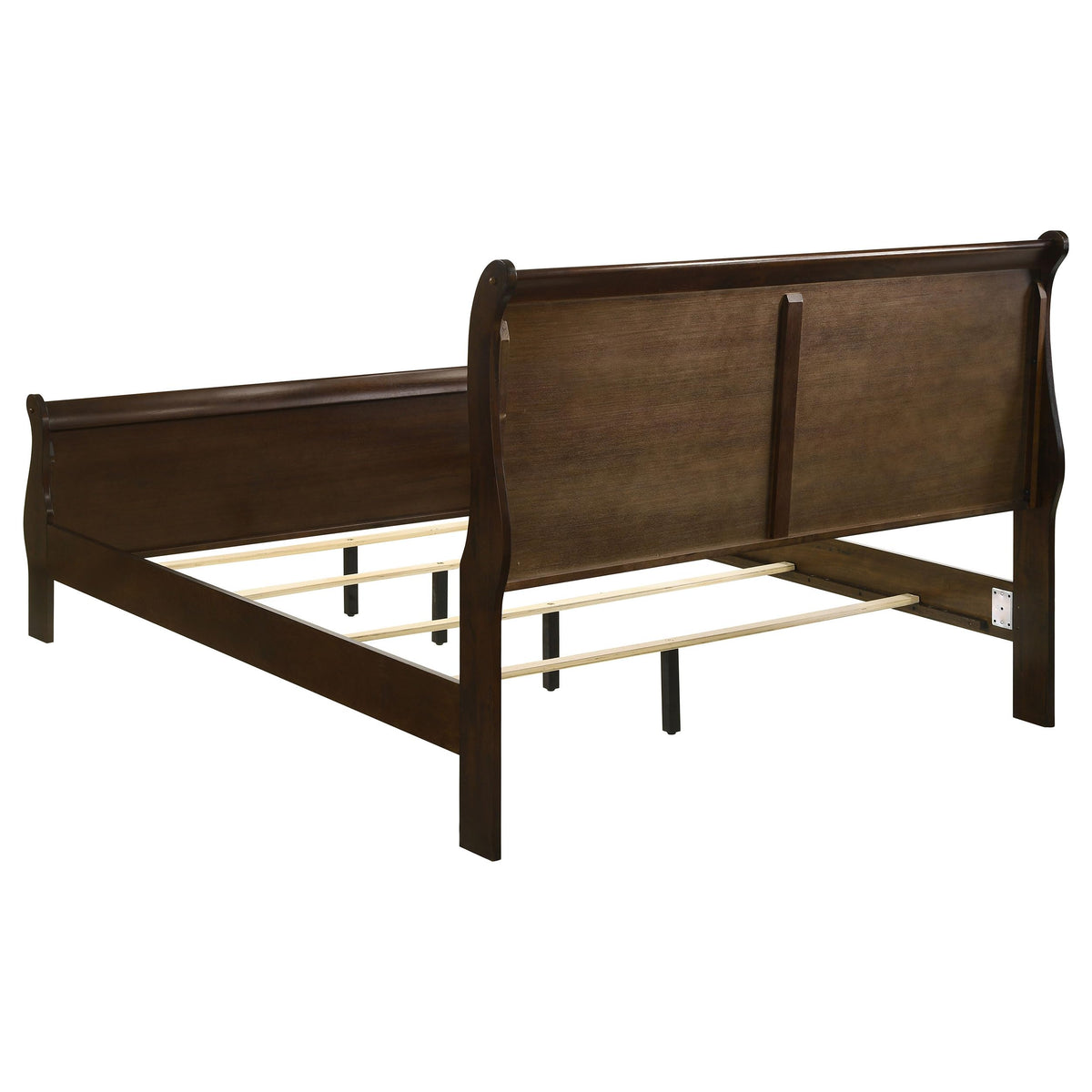 Louis Philippe Queen Traditional Sleigh Bed, Cappuccino 202411Q