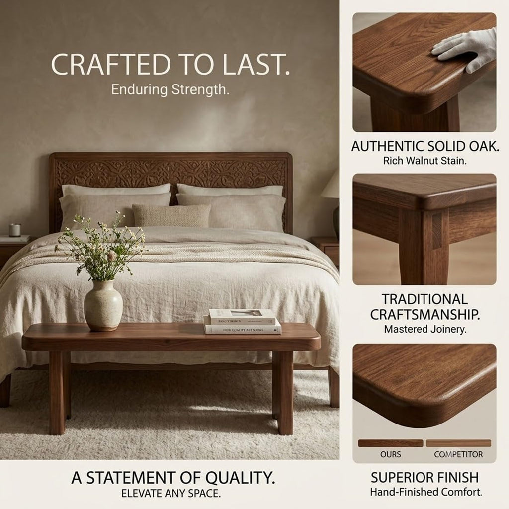 Farmhouse Solid Wood Entryway Bench, Rustic Indoor Shoe Bench