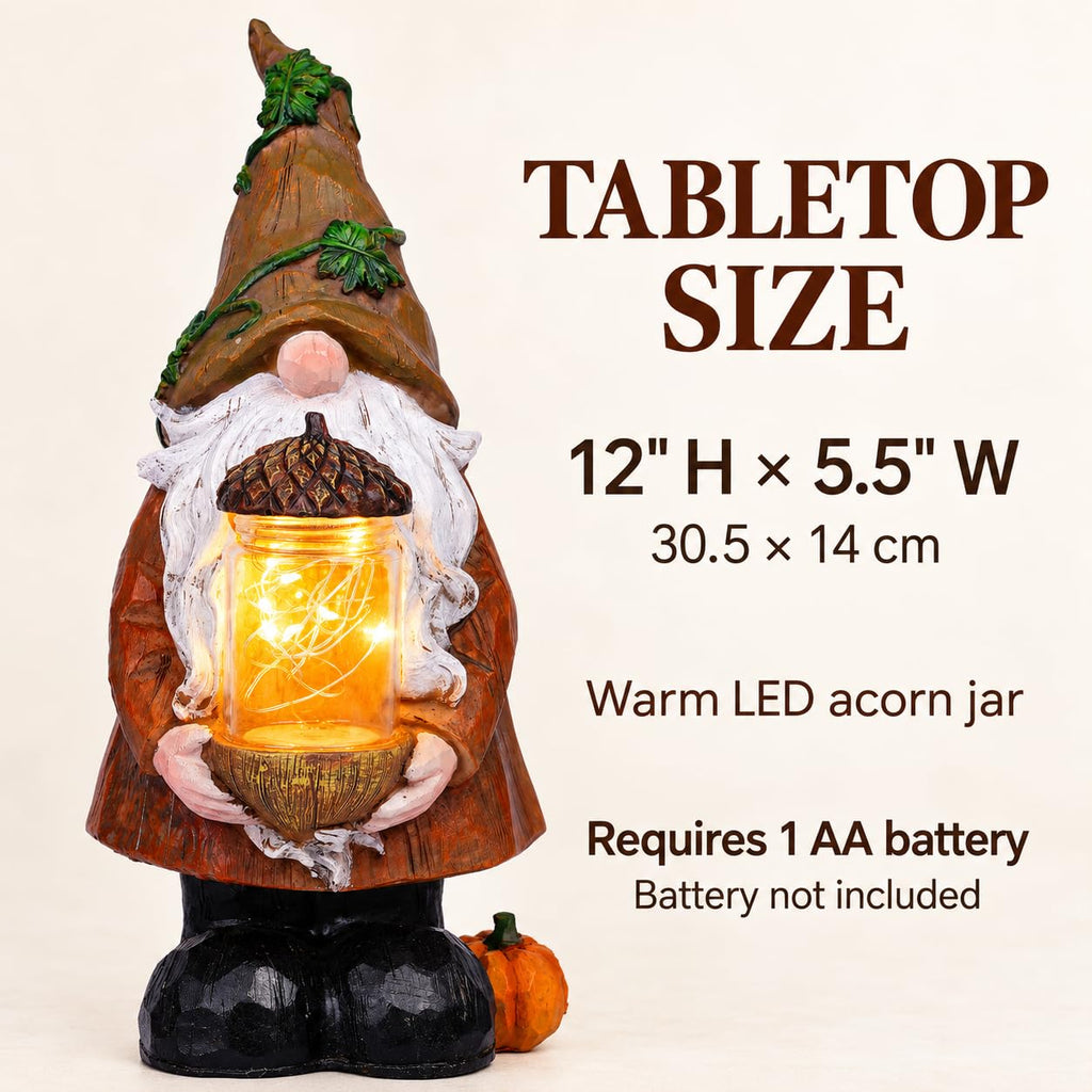 Fall Decor with LED Light, Thanksgiving Tabletop Decoration