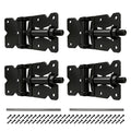 Adjustable Self-Closing Gate Hinges, Heavy Duty Vinyl Wood Fence Gate Hinges, Self Close Gate Hardware Kit for Wooden