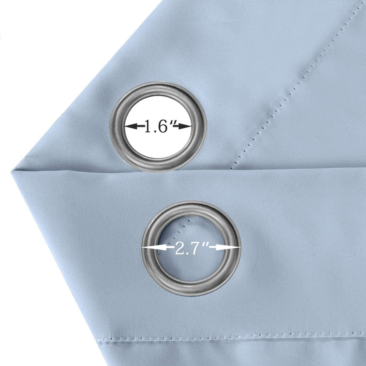 X 96L Top Bottom Aluminum Grommet Outdoor Curtain 1 Panel