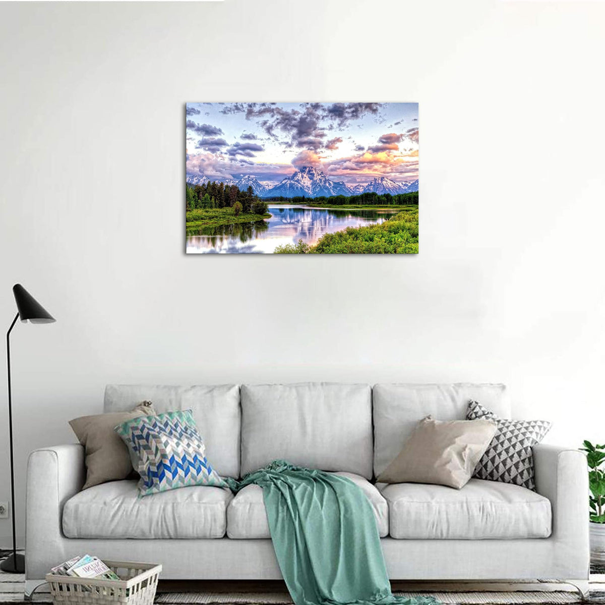 Grand Teton Wall Art Decor National Park Poster Landscape Canvas Painting Artwork Framed Home Decor Kitchen Living