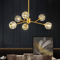 6-Light Gold Modern Crystal Chandelier