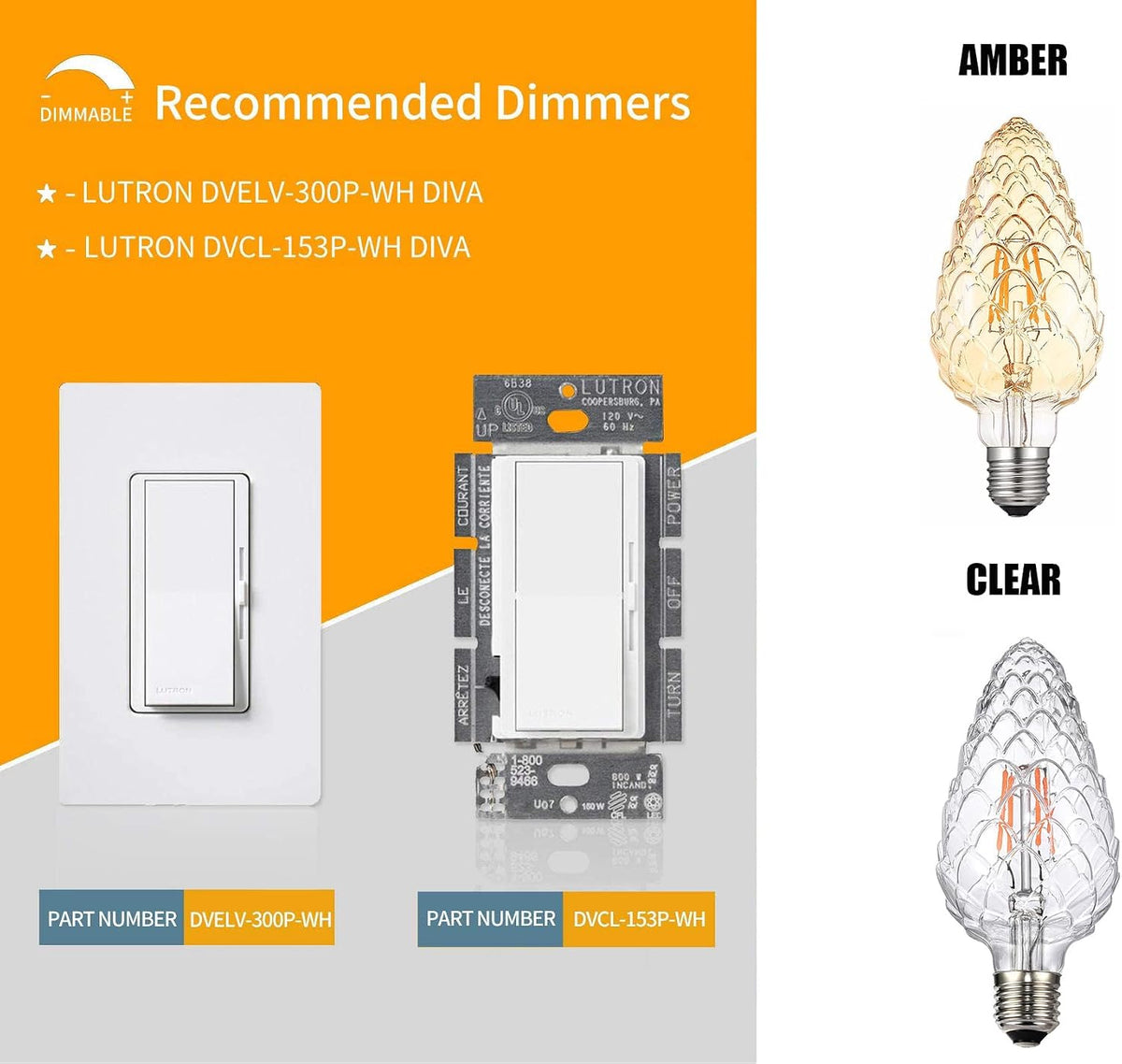 Vintage LED Edison Bulb G30 4W Dimmable LED Filament Bulb Pinecone Shaped Light Bulb 2300K Warm White E26 400LM