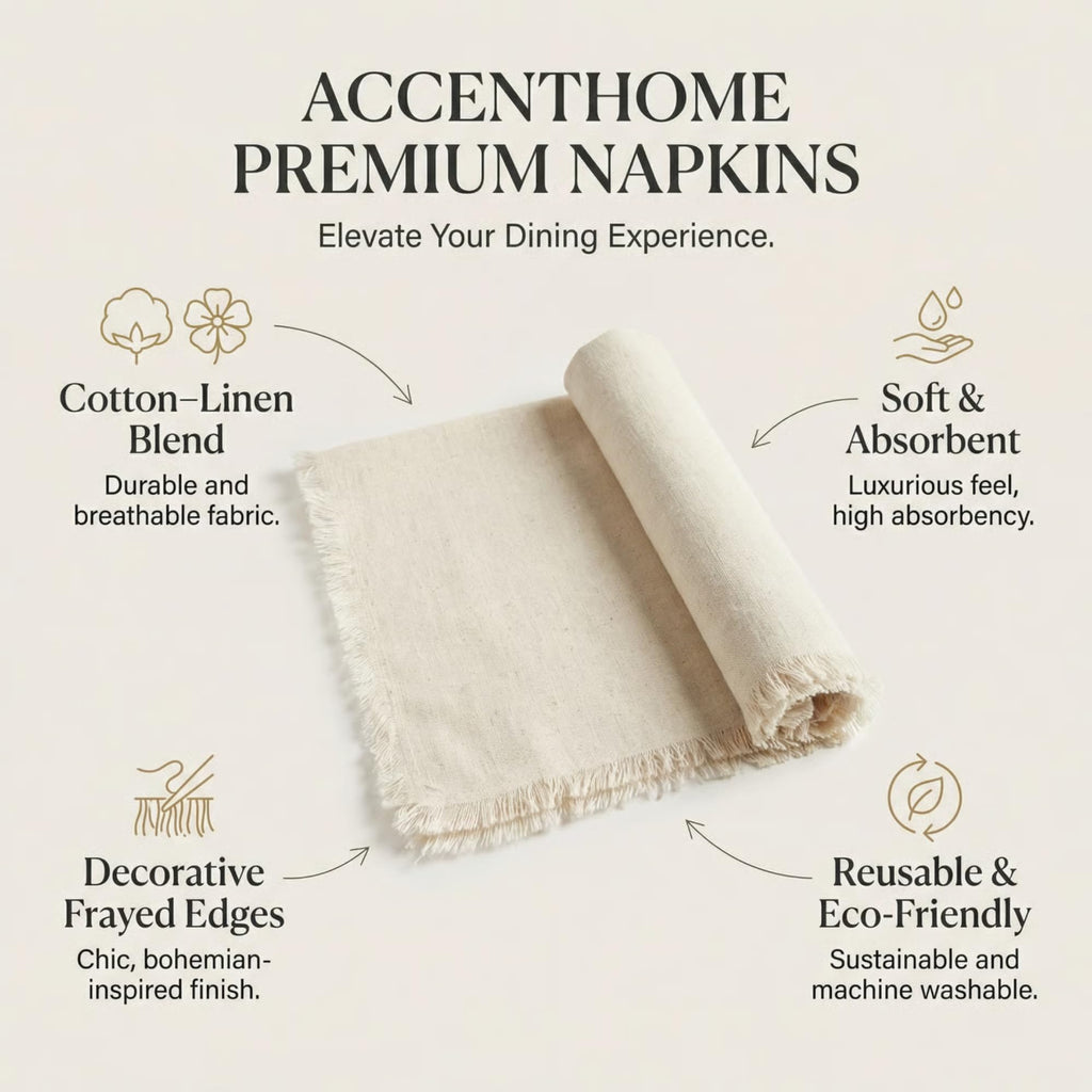 Natural Linen Cloth Napkins, Set of 12, 18x18 Inches