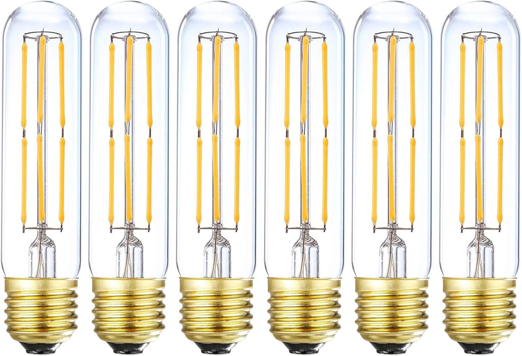 Dimmable T10 Edison Led Tubular Bulb 3000K Soft White E26 Vintage Led