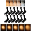 Zoomable LED Track Lighting Heads, 13.5W, Black, 12 Pack