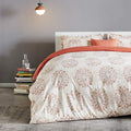 Bedding Duvet Cover Sets Printed Damask Pattern 120gsm Ultra Soft Zipper Closure Corner TiesDamask Beige, (104 X