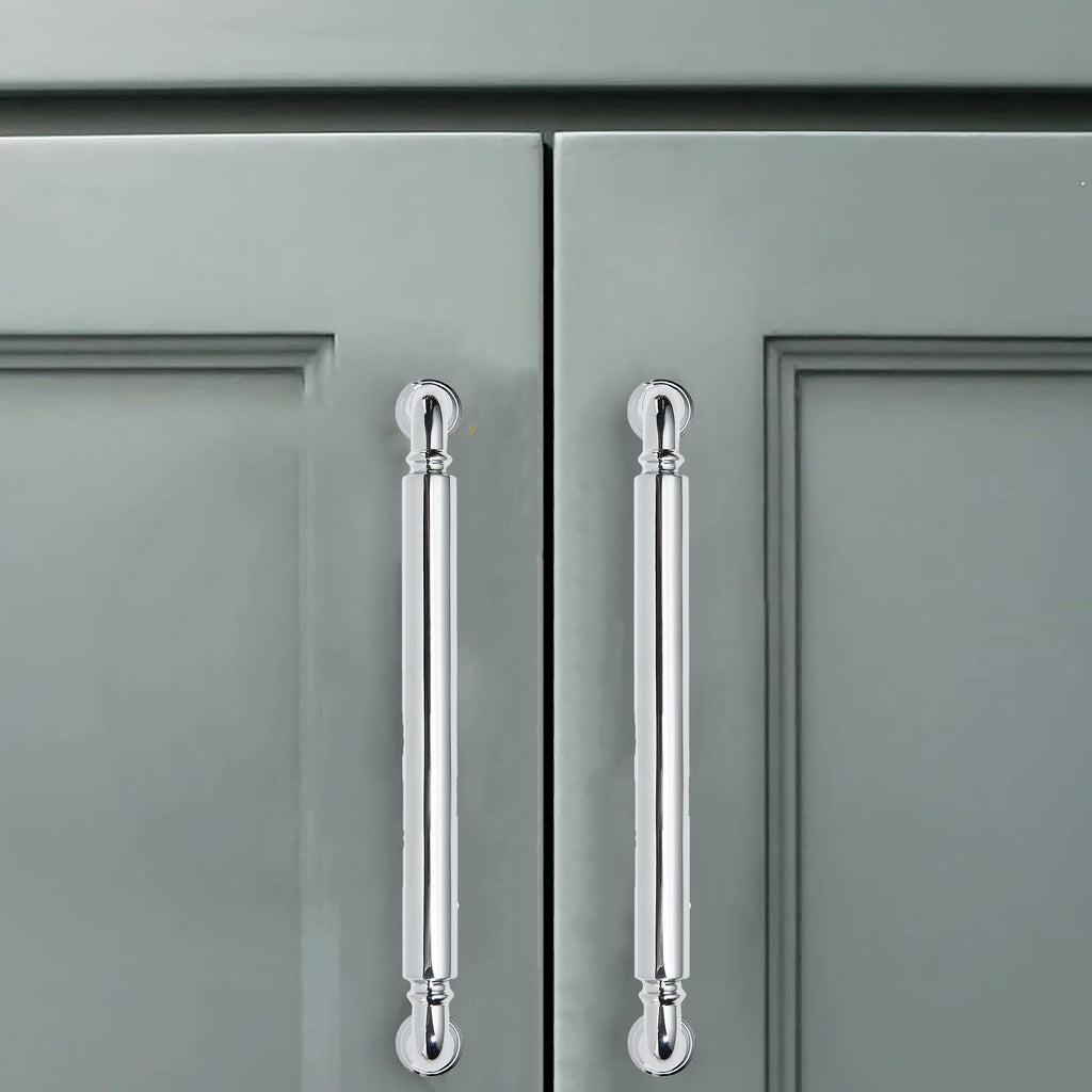 2 Pack 12 Inch Hole Center Vibrant Polished Chrome Cabinet pulls Heavy-Duty Solid Cabinet Handle Hardware Suitable