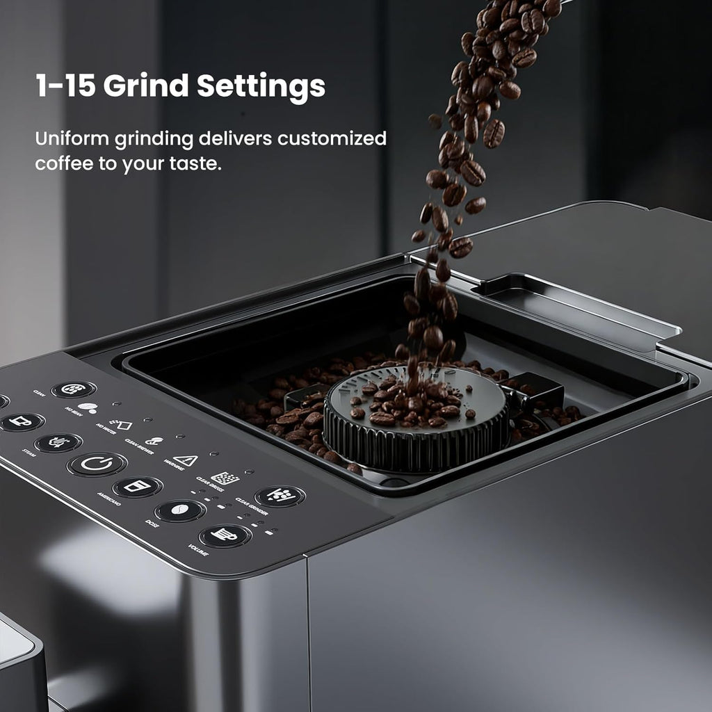 20 Bar Automatic Espresso Machine, Brew and Grind Coffee Maker