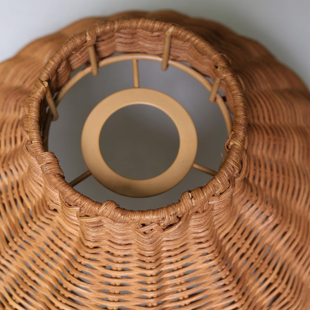 Rattan woven Pendant Lights Shade Rattan Hanging Lamp Shades for Pendant, Floor, Table, and Wall Lamps - Boho Wicker