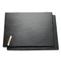 2 Pcs 16x12in Large Slate Cheese Boards Slate Board, Cheese Tray Serving Tray Serving Stone Tray Platter Pacemat