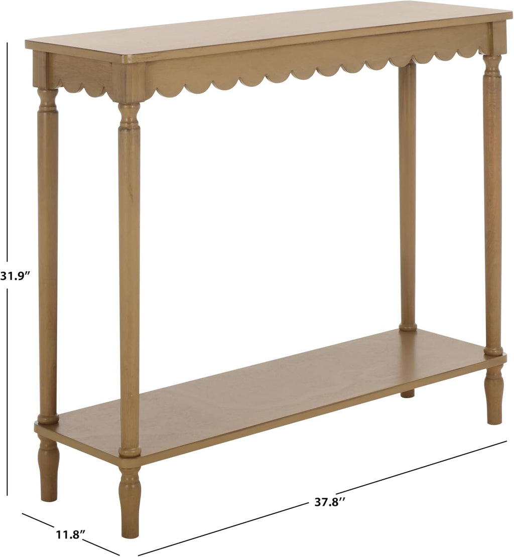 Collection Haven French Country Farmhouse Matte Black Console Table , Foyer