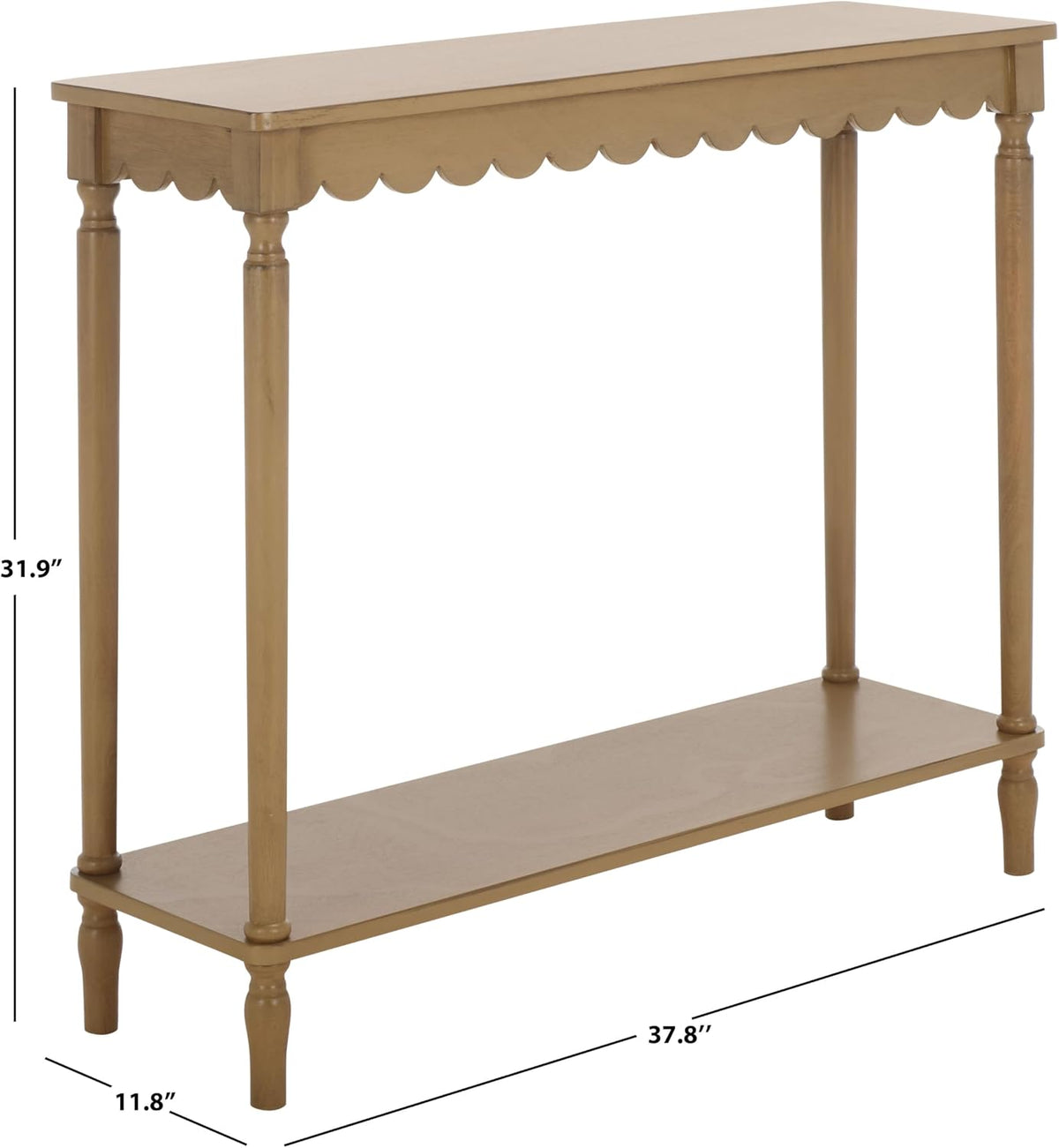 Collection Haven French Country Farmhouse Matte Black Console Table , Foyer