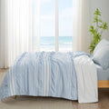 Cationic Dyed Seersucker Cooling Comforter, Lightweight Airflow Silky Cooling Bedding with Q-Max>0.45