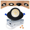3 Inch Gimbal LED Recessed Lights, 5CCT, 7W 800LM, Black 1 Pack