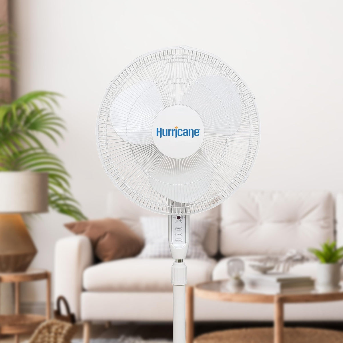 Supreme Oscillating Pedestal Fan w/ Remote , White, 16 in