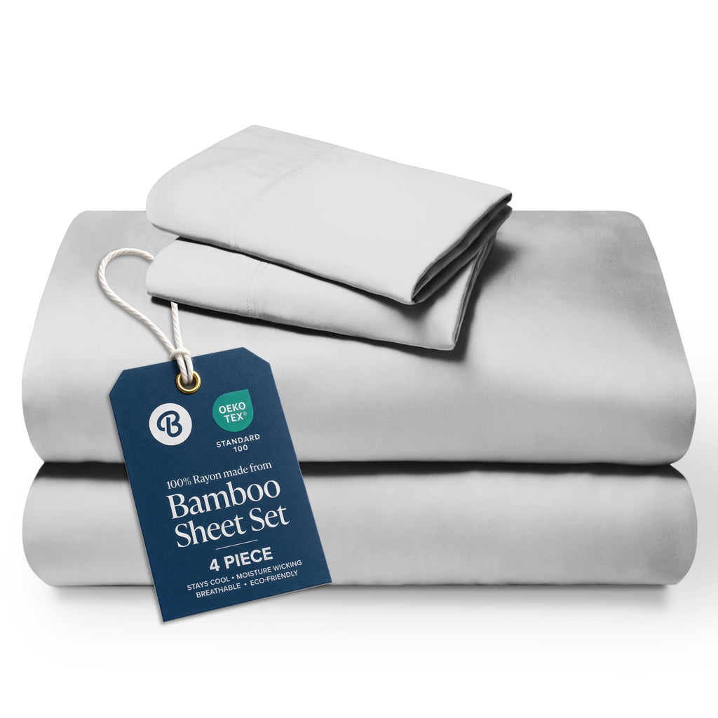 100% Rayon Made from Bamboo Sheet Set (Cloud Grey)