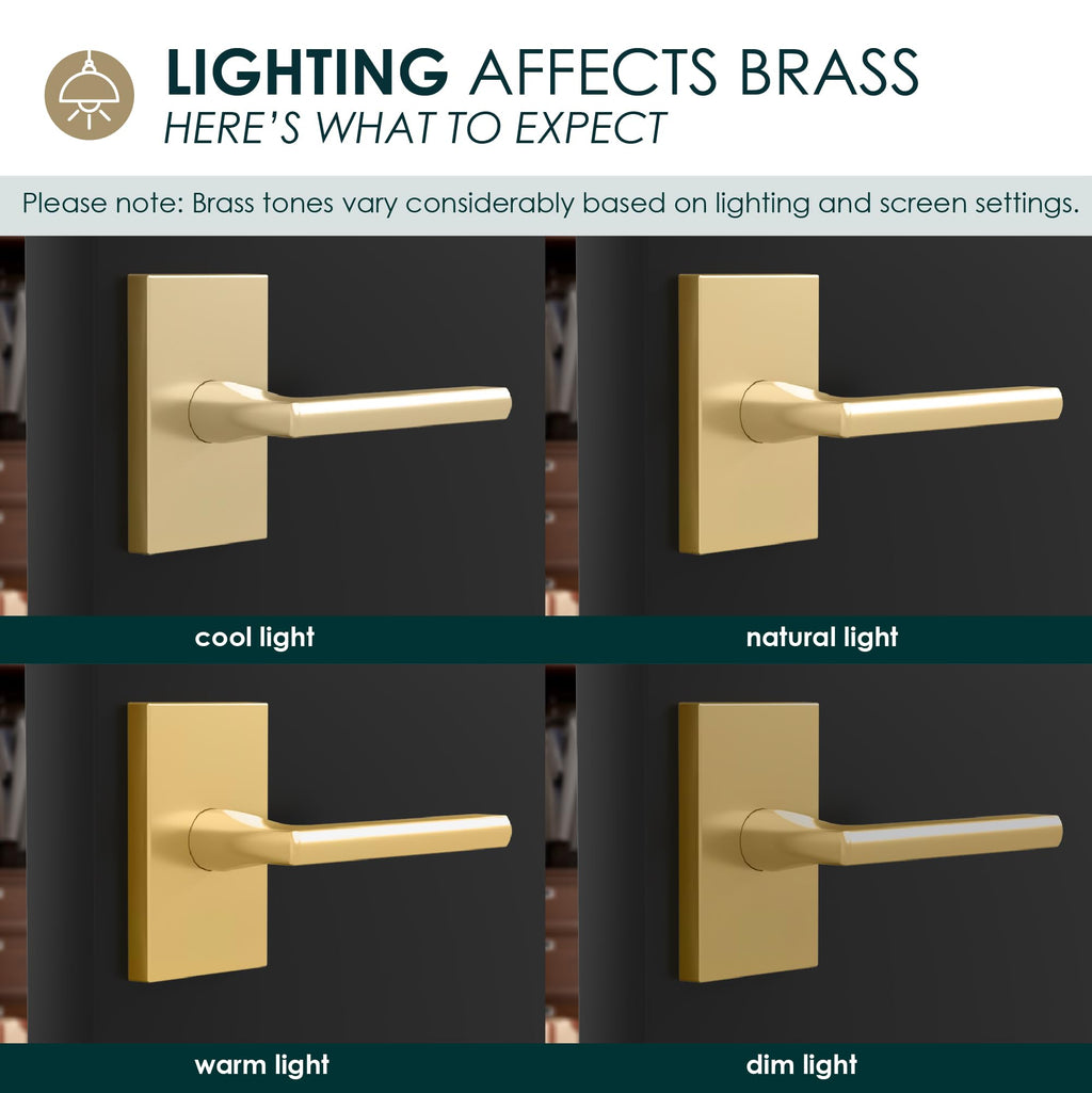 Glamor Dummy Door Lever Gold (6-Pack) - Non-Turning