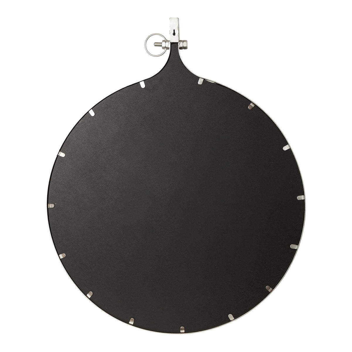 Yitro Round Wall Mirror; 30 x 37; Gray; Decorative Versatile Rustic Wall Decor