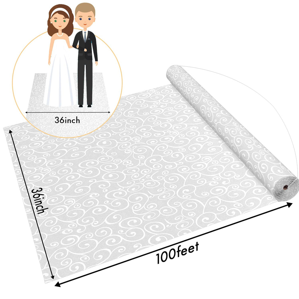 Aisle Runner, White, 3x100 Feet