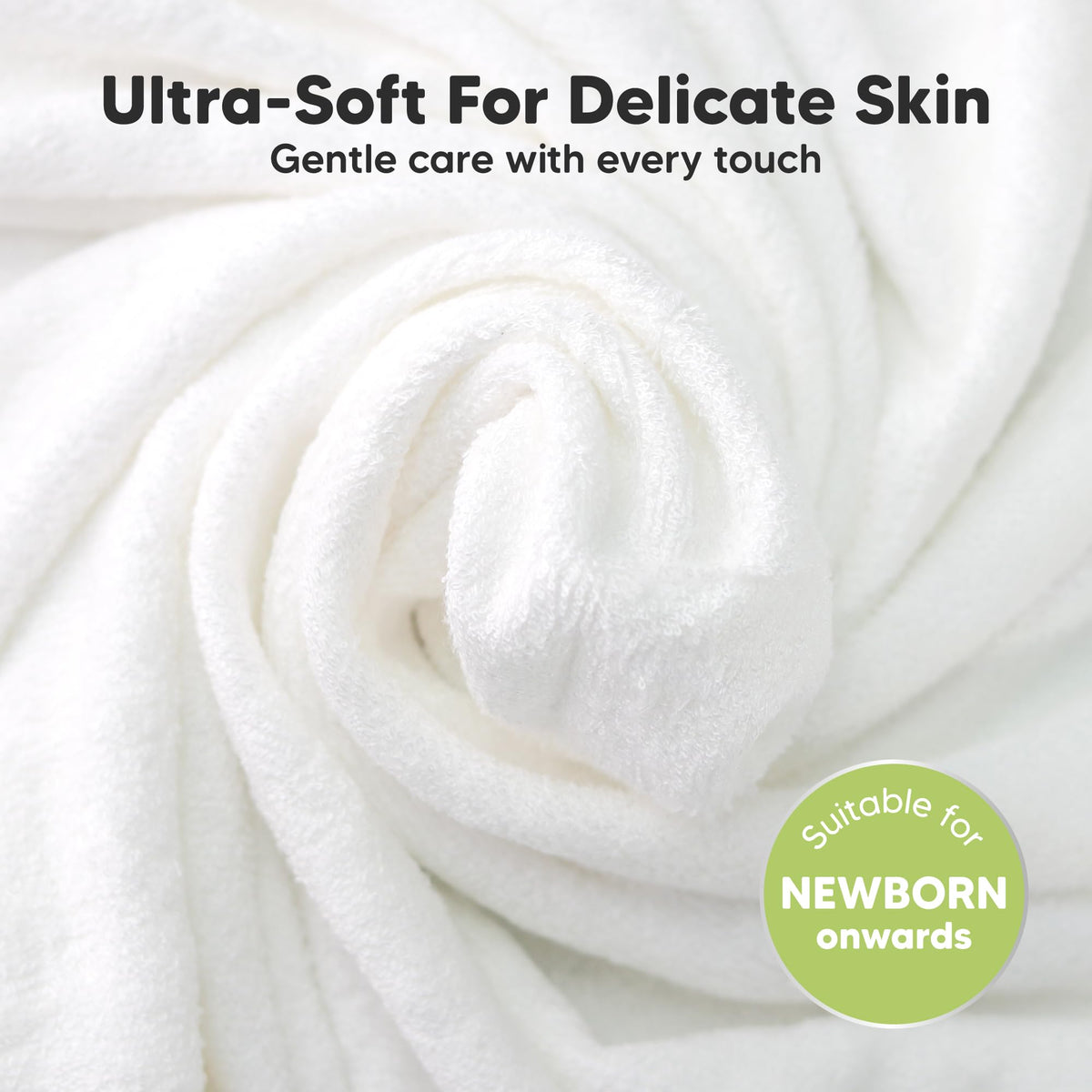 6-Pack Cotton Baby Washcloths for Newborn, Organic Cotton Muslin (Nordic)