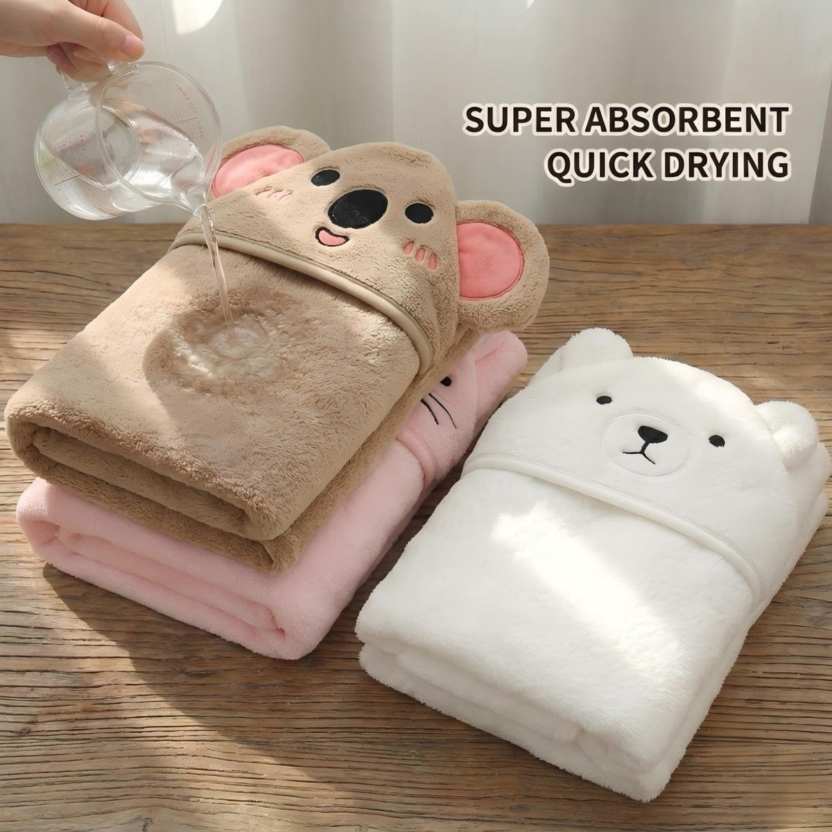 Hooded Baby Towel - 3 Pack Premium Soft Bath Towel for Baby, Newborn,Infant - Ultra Absorbent,Natural Baby Stuff
