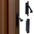 Pocket Door Handles Edge Pull,Flush Finger Hardware,Matte Black,2