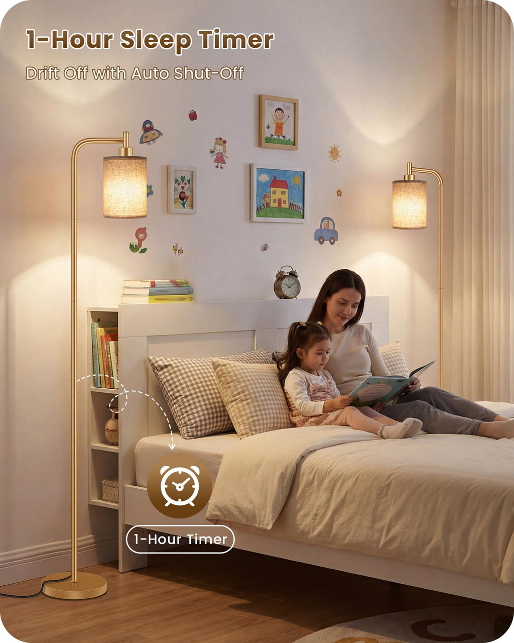 Dimmable Floor Lamp with Remote & 10W Bulb