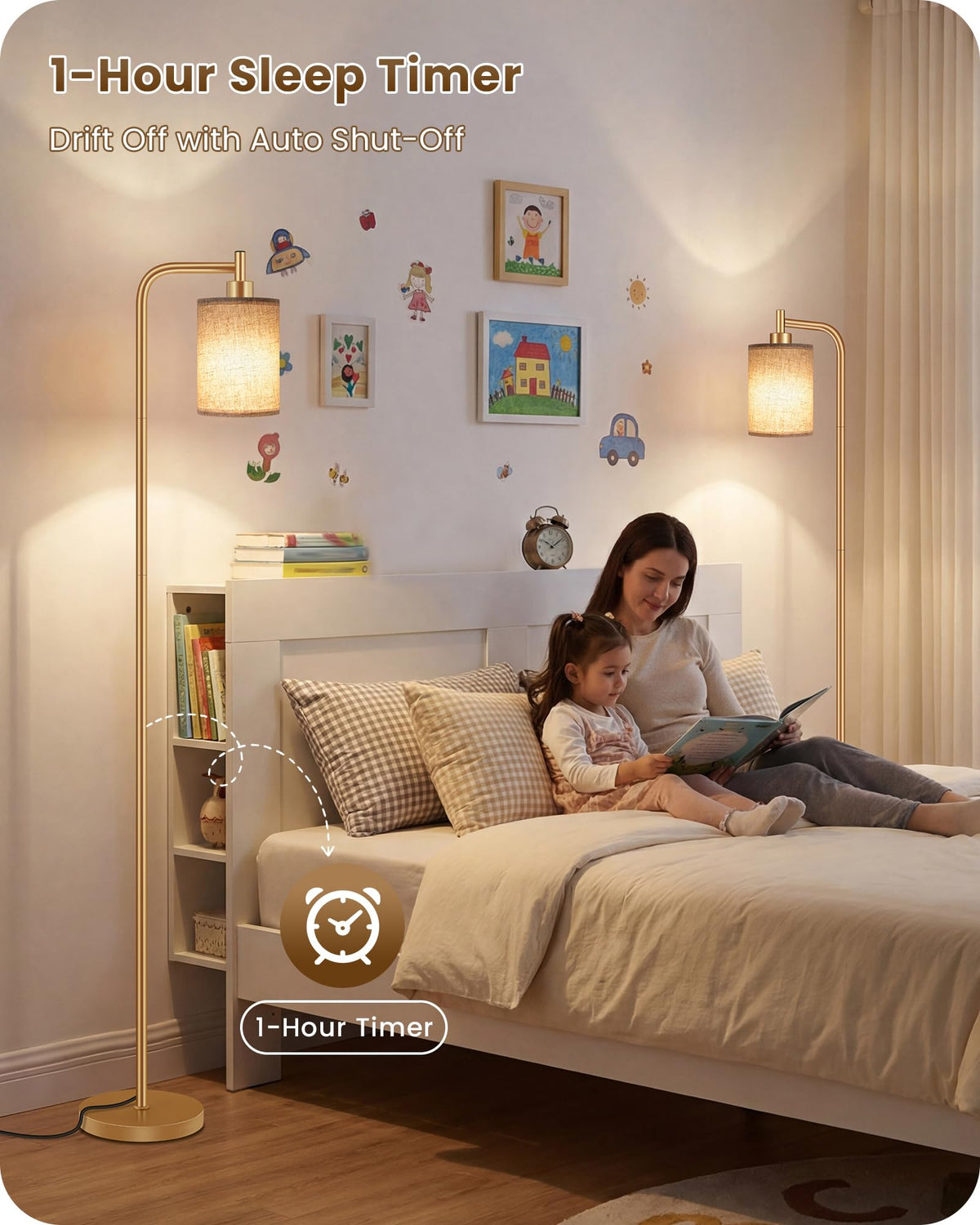 Dimmable Floor Lamp with Remote & 10W Bulb