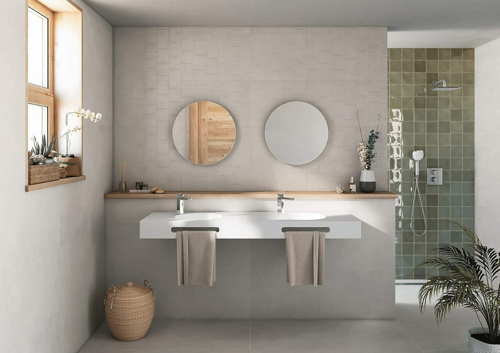 5x5 Inch Square Ceramic Subway Wall Tile Handmade Look Glossy Finish, Backsplash, Shower, Fireplace (Box of 30 pcs