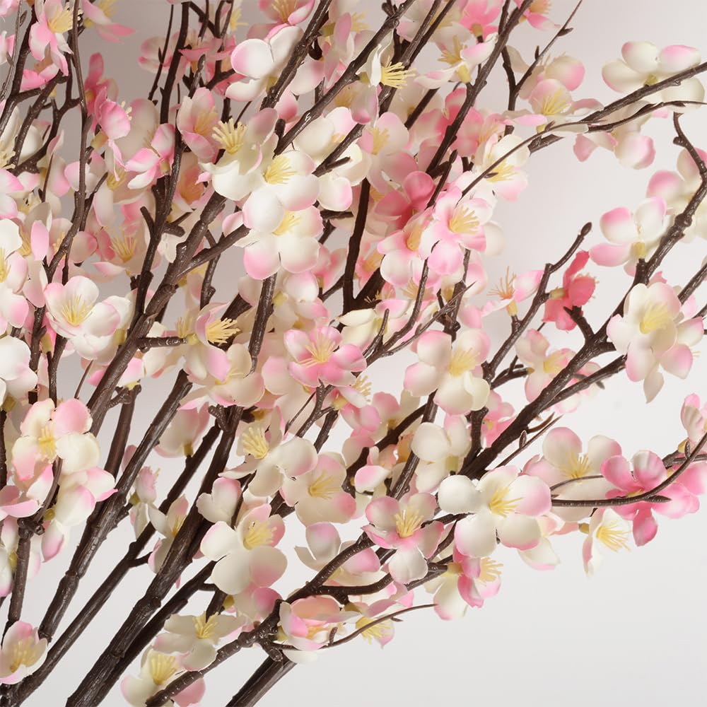 Artificial Cherry Blossom Branches for Vase Faux Cherry Blossom Stems Long Stem Artificial Flowers for Tall Vase (5