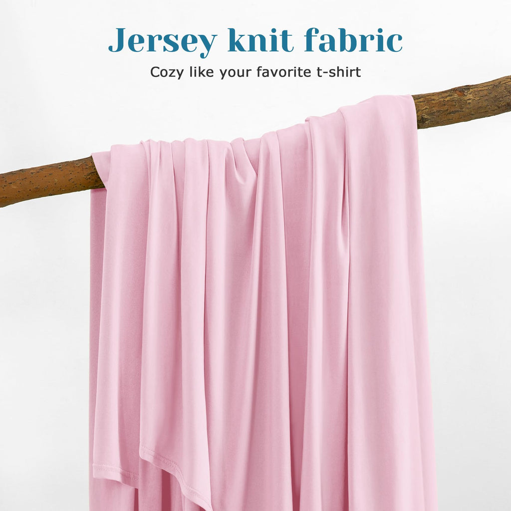 Jersey Knit Queen Sheet Set 6 Pieces, Stretch Super Soft and Wrinkle-Free Bed Sheets, Spandex Blend with 18-inch Deep