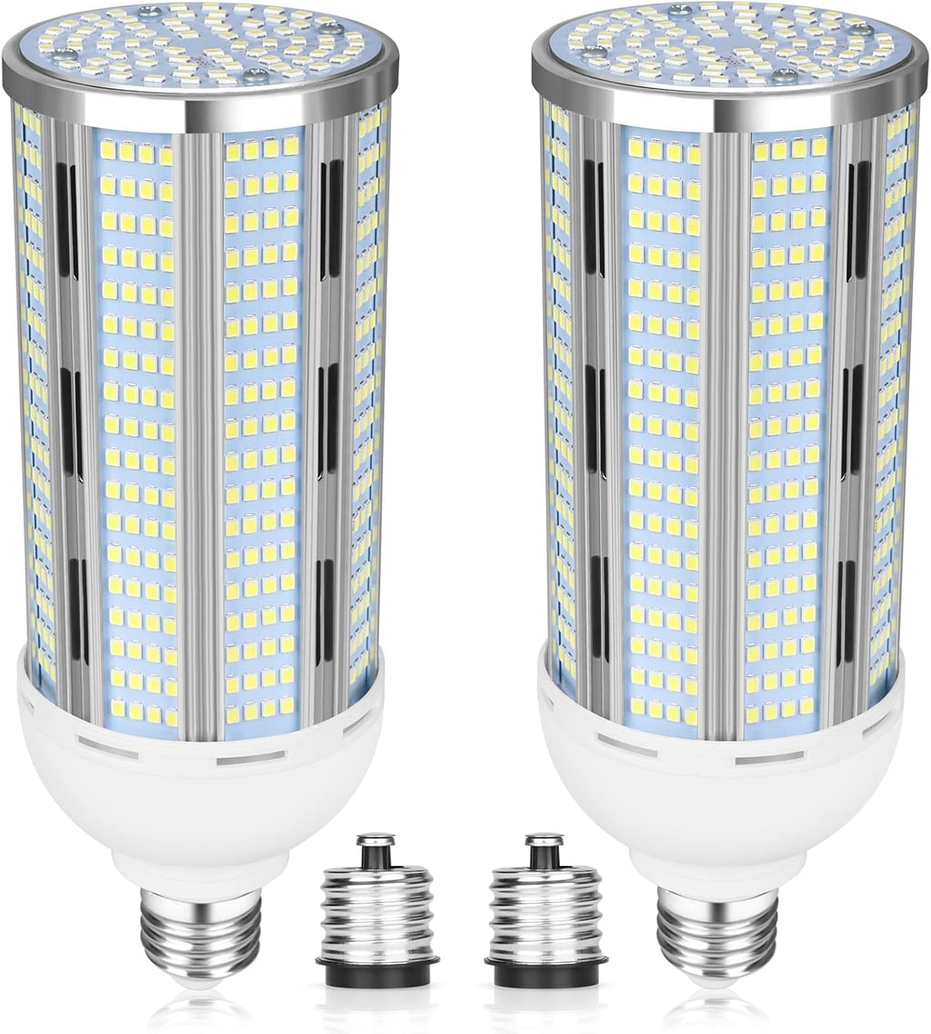 100W LED Corn Bulb 2 Pack, 12000 Lumens Super Bright Light, 5000K Daylight White LED Corn Light Bulb, E26/E39 Mogul